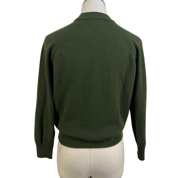 Vintage Pendleton Wool Mock Neck Sweater Olive Green - Picture 8 of 8